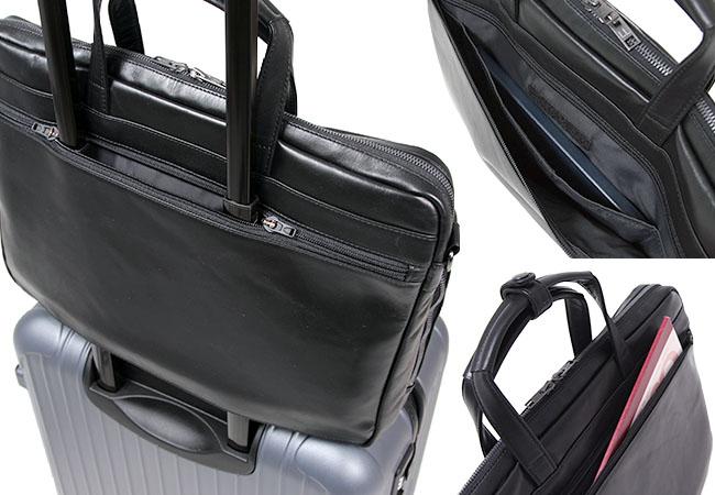 レザーブリーフケース 2way luggage label 本革 レザー バッグ ELEMENT（LUGGAGE LABEL） ラゲッジ レーベル エレメント 2WAYブリーフ