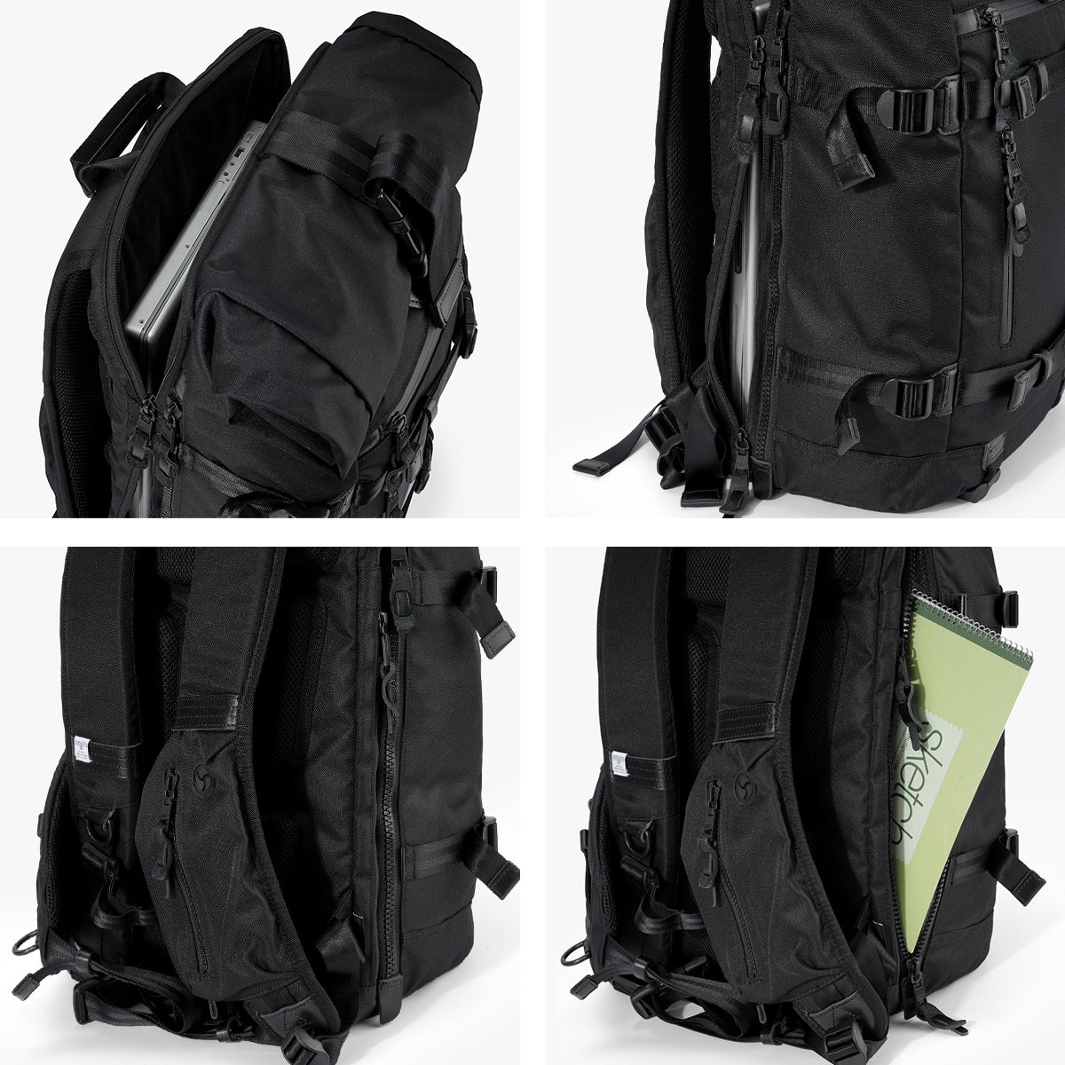アッソブ コーデュラドビー バックパック ロールトップ リュック 32L 