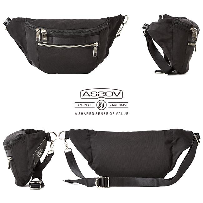 アッソブ シュリンクナイロン ウエストバッグ A2SOV 091705