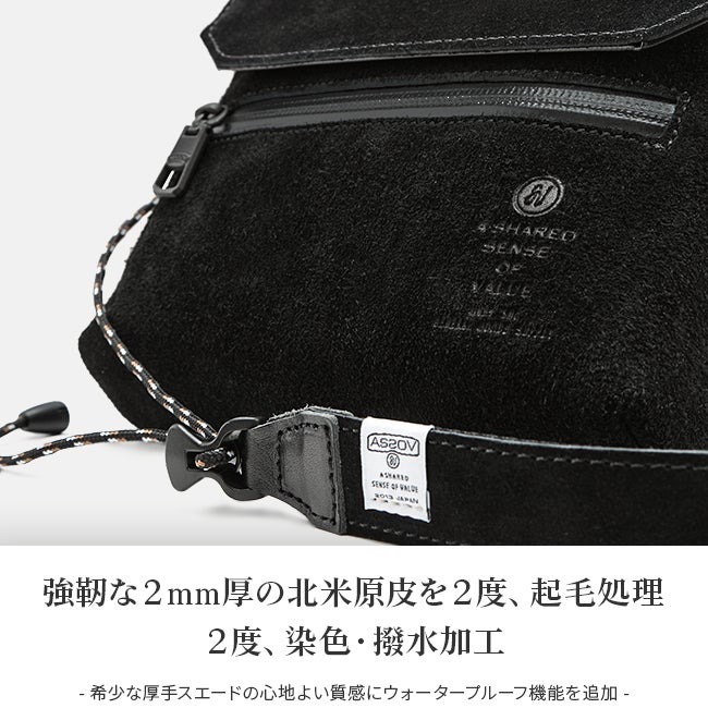 アッソブ ウォータープルーフ スェード サコッシュ A2SOV 091753
