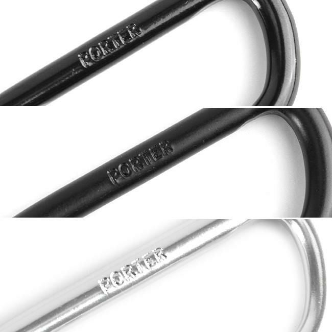 メール便選択で送料無料 ポーター カラビナ メンズ レディース ブランド アルミ ブラック シルバー シンプル 軽量 吉田カバン PORTER 180-d