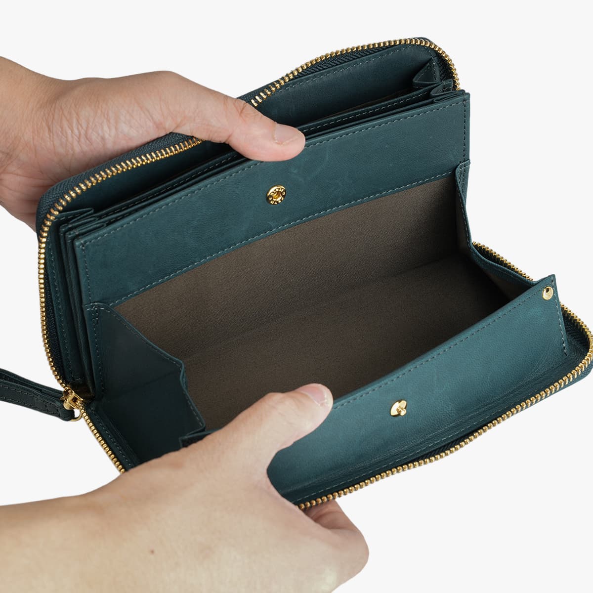 ポーター ワイズ ロングウォレット 341-01318 PORTER 財布 長財布 ラウンドファスナー box型小銭入れ 通帳 本革 馬革 緑 黒