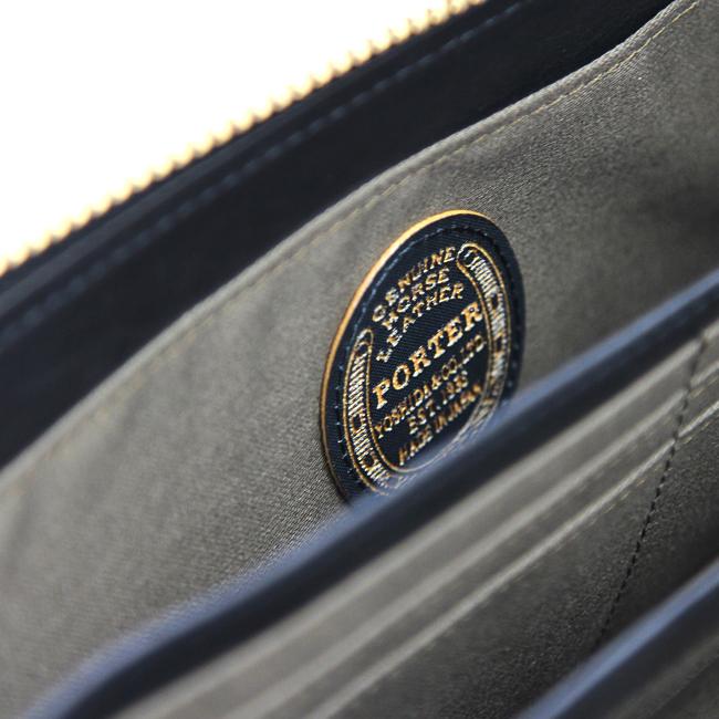 ポーター ワイズ ロングウォレット 341-01318 PORTER 財布 長財布 ラウンドファスナー box型小銭入れ 通帳 本革 馬革 緑 黒
