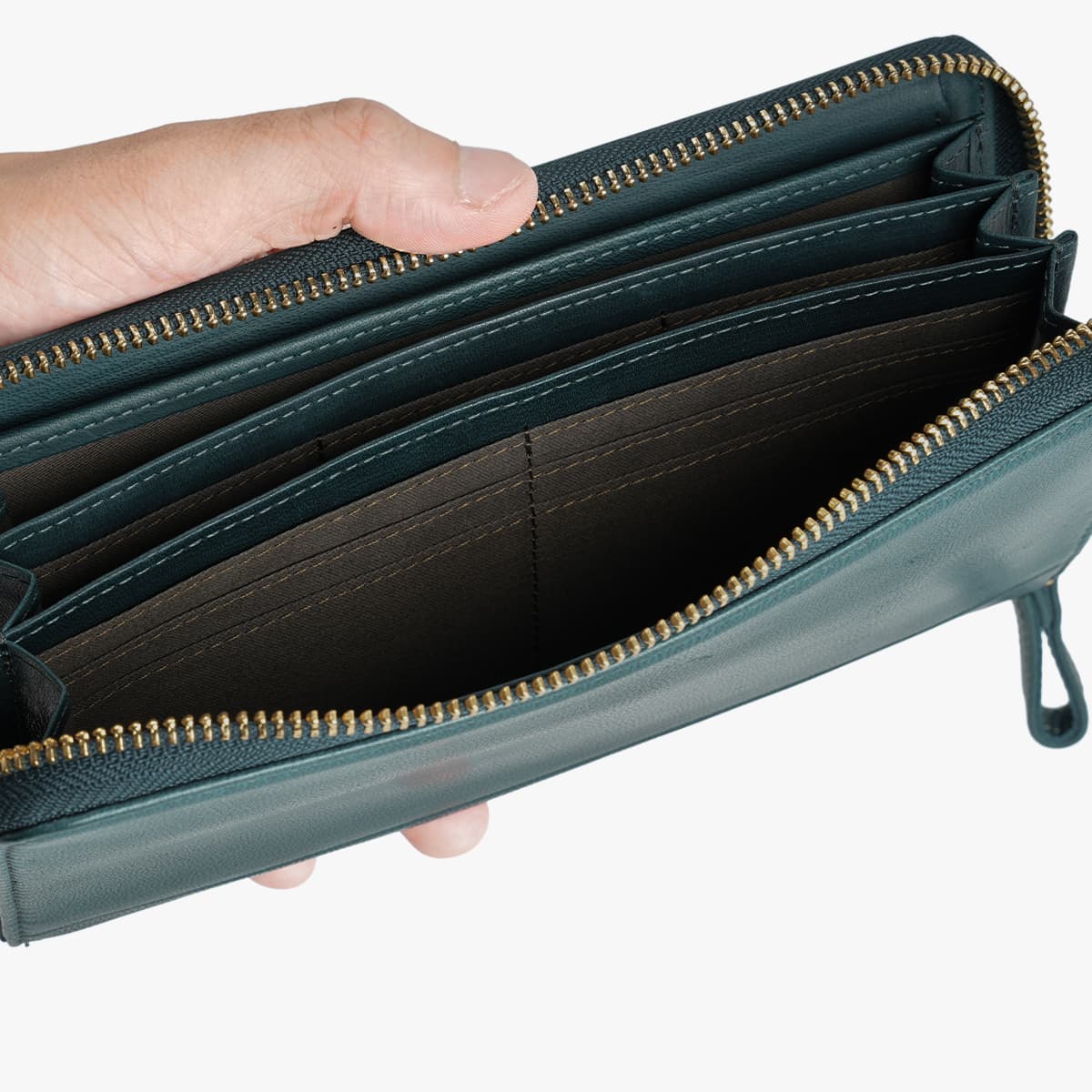 ポーター ワイズ ロングウォレット 341-01318 PORTER 財布 長財布 ラウンドファスナー box型小銭入れ 通帳 本革 馬革 緑 黒