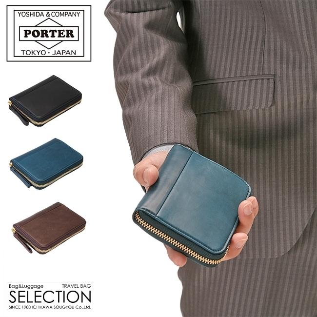 吉田カバン ポーター  ラウンドファスナー 馬革 メンズPORTER PORTER 返品交換無料 ポーター カウンター ロングウォレット 037-02978