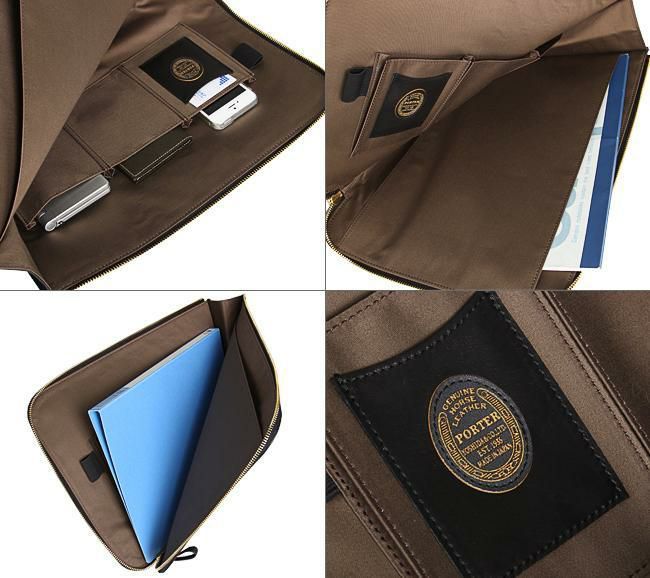 ポーター ワイズ ドキュメントケース 341-01323 PORTER クラッチバッグ A4 本革 馬革 緑