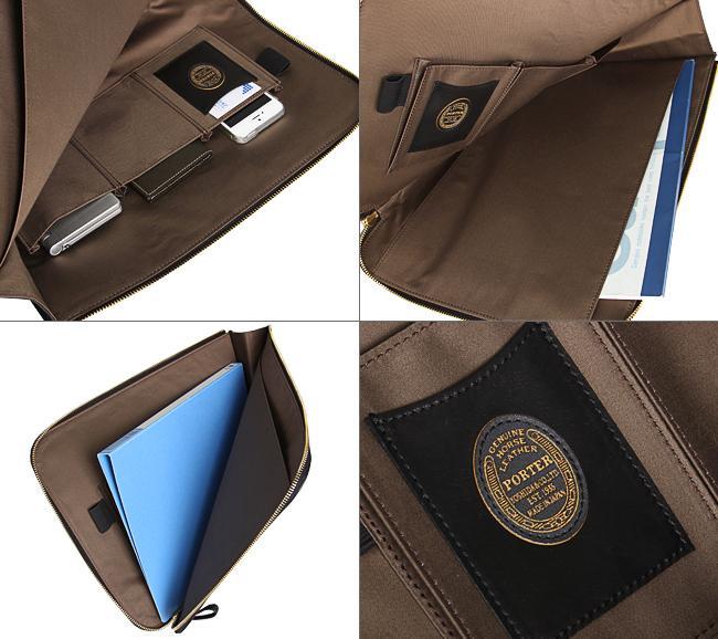 ポーター ワイズ ドキュメントケース 341-01323 PORTER クラッチバッグ A4 本革 馬革 緑