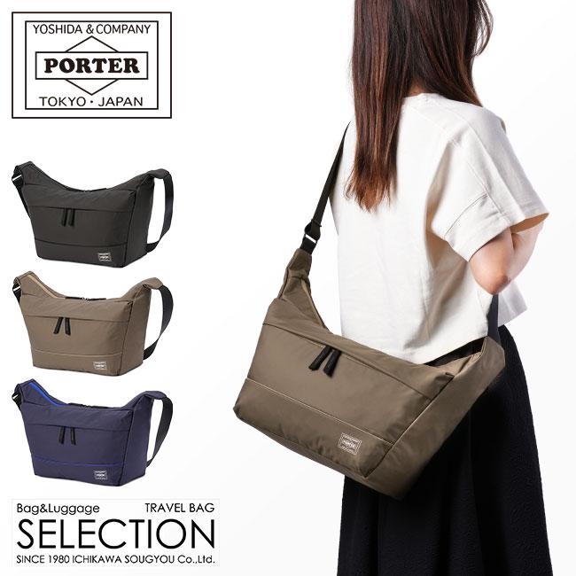 ポーター ショルダーバッグ ナイロン ロゴ カーキ ムース ハーフムーン e28 PORTER ポーター ムース ショルダーバッグ(L) 751-29874 吉田カバン
