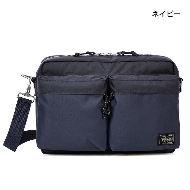 ワコマリア×PORTER ネイビー　Wネーム　ショルダーバッグ ポーター フォース ショルダーバッグ(S) 855-05457 PORTER FORCE 吉田