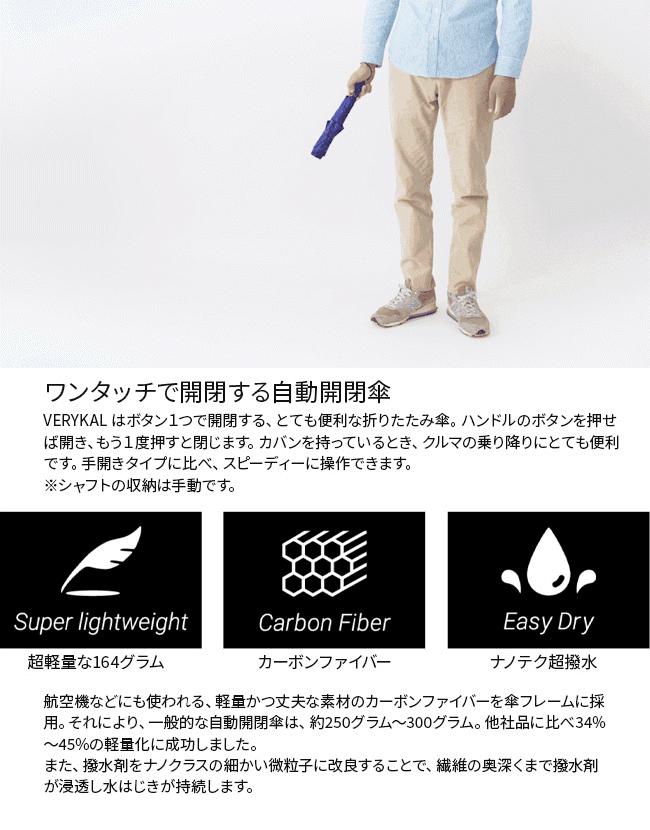 バグスロウ×アンベル ベリカル 折りたたみ傘 自動開閉 Amvel VERYKAL bugSlaw A1553