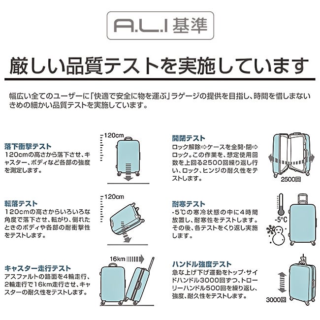 アジアラゲージ アルミナ スーツケース A.L.I alm-036g-18
