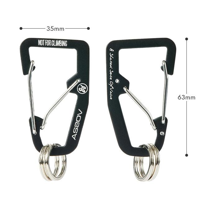 アッソブ ダブルカラビナ キーケース キーホルダー A2SOV as2ov-201700