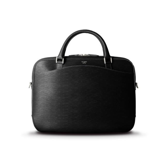 極美品✨ペッレモルビダ 2室 キャピターノ キャビアスキン ビジネスバッグ 黒 PELLE MORBIDA（ペッレ モルビダ） キャピターノ ビジネスバッグ