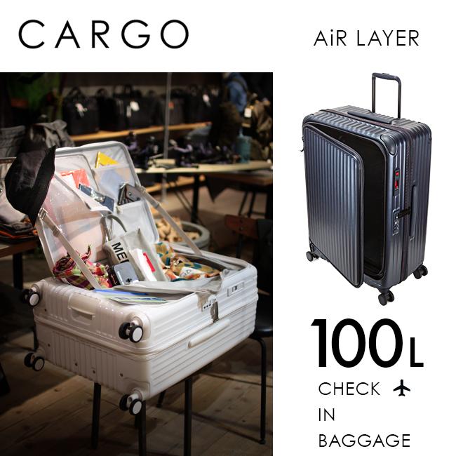 2年保証 カーゴ スーツケース 100L 158cm以内 受託無料 Lサイズ LL