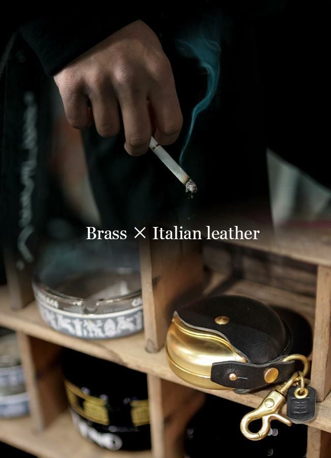 クランプ イタリアンレザー 携帯灰皿 レザーマルチケース cr-131