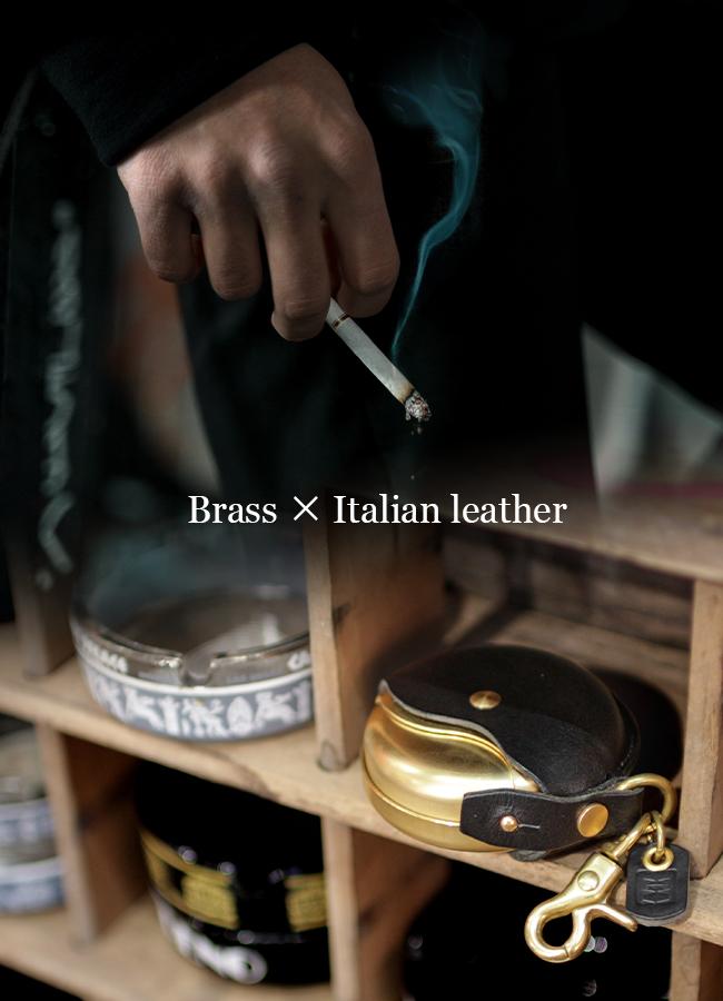 クランプ イタリアンレザー 携帯灰皿 レザーマルチケース cr-131