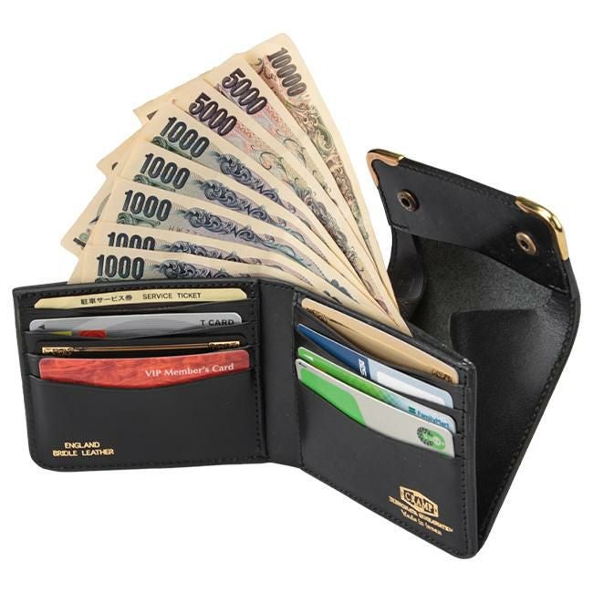 クランプ UKブライドルレザー 二つ折り財布 Cramp cr-915