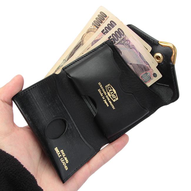 クランプ 三つ折り財布 ミニ財布 ミニウォレット ブライドルレザー