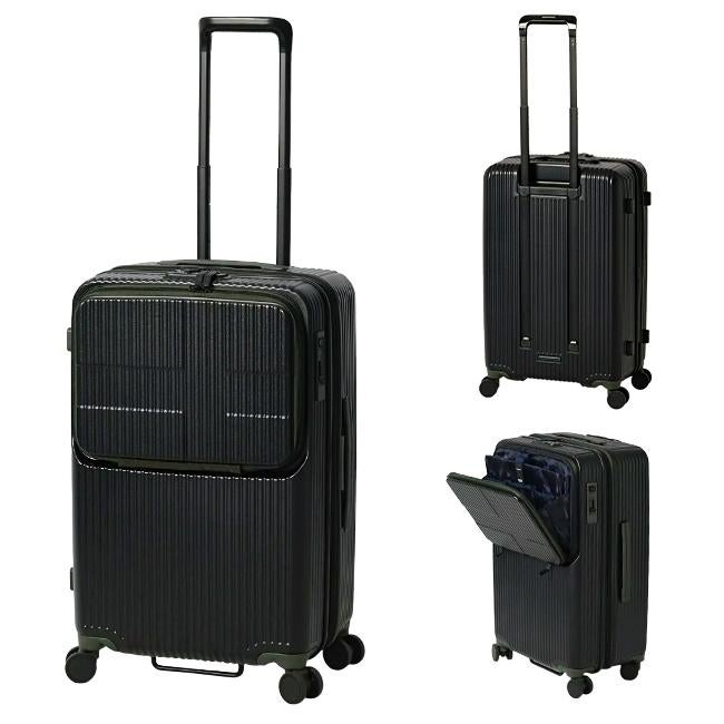 2年保証＋イノベーター スーツケース Mサイズ 62L フロントオープン 前