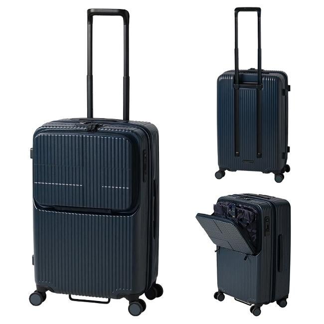 2年保証＋イノベーター スーツケース Mサイズ 62L フロントオープン 前