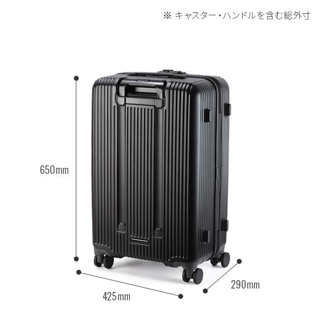 2年保証＋イノベーター スーツケース Mサイズ 62L フロントオープン 前