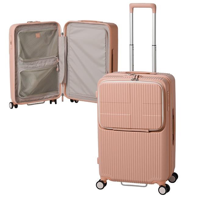 2年保証＋イノベーター スーツケース Mサイズ 62L フロントオープン 前