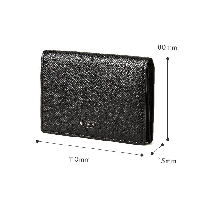 ペッレモルビダ 名刺入れ 型押しレザー PELLE MORBIDA PMO-BA305