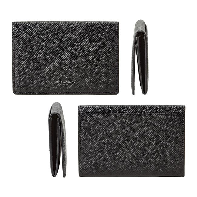 ペッレモルビダ 名刺入れ 型押しレザー PELLE MORBIDA PMO-BA305