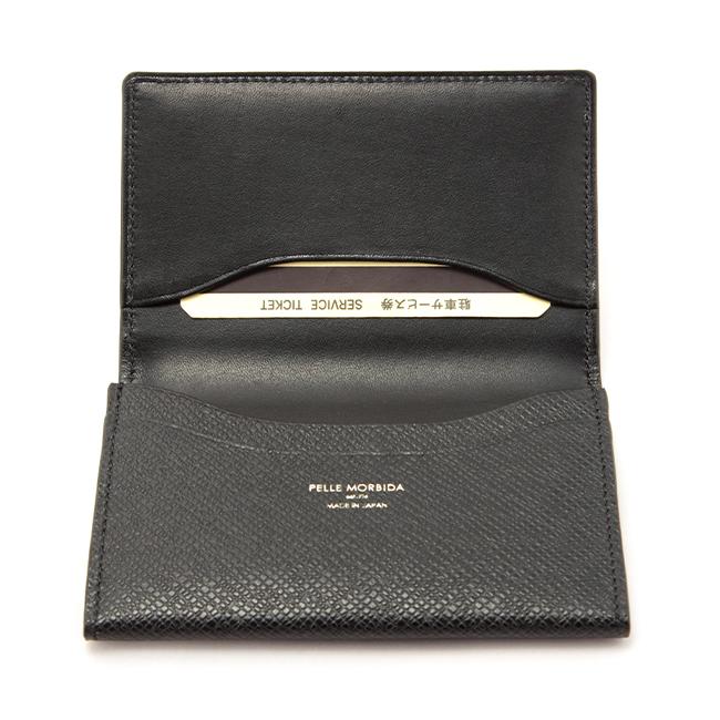 ペッレモルビダ 名刺入れ 型押しレザー PELLE MORBIDA PMO-BA305