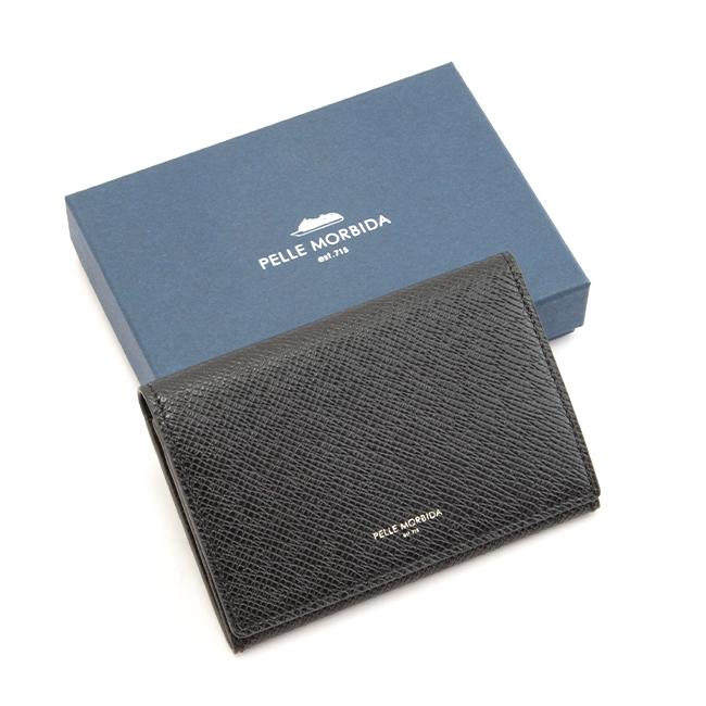 ペッレモルビダ 名刺入れ 型押しレザー PELLE MORBIDA PMO-BA305
