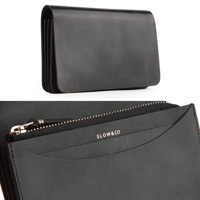 スロウ コードバン×イングラサット ミドル財布 SLOW so774j