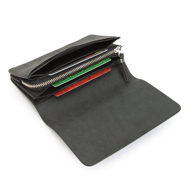 スロウ コードバン×イングラサット ミドル財布 SLOW so774j
