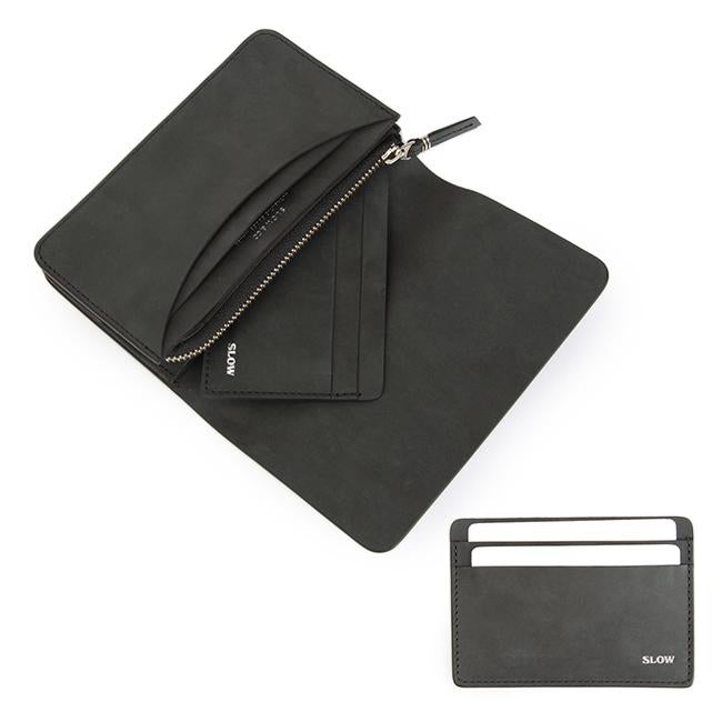 スロウ コードバン×イングラサット ミドル財布 SLOW so774j
