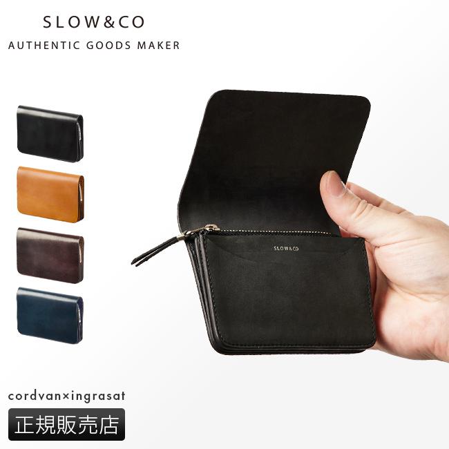 スロウ コードバン×イングラサット ミニウォレット SLOW so775j
