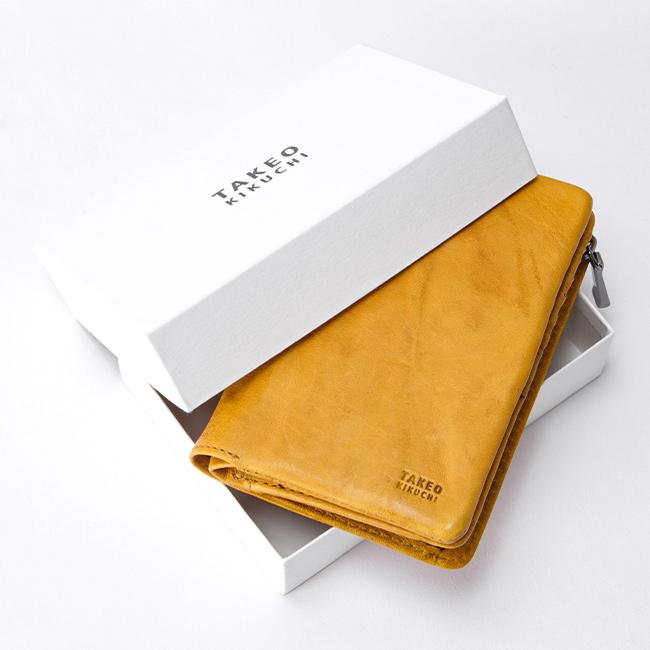 タケオキクチ 二つ折り財布 ミドル財布 ミドルウォレット TAKEO