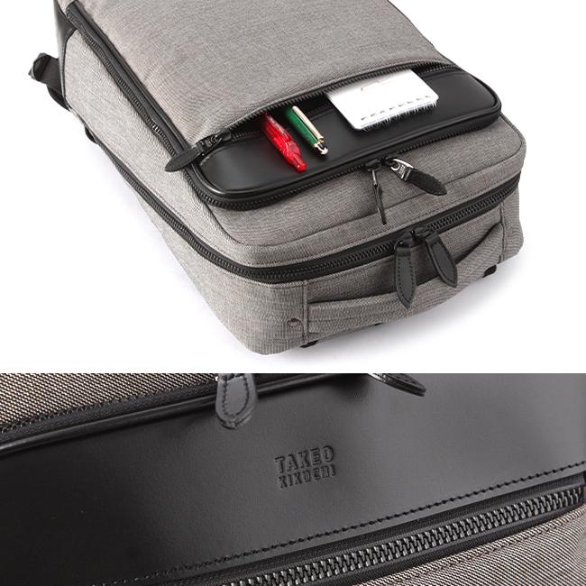 【新品•タグ付き】TAKEO KIKUCHI ビジネスリュック(ロゴ入り) タケオキクチ バッグ リュック ビジネスリュック メンズ ブランド 通勤