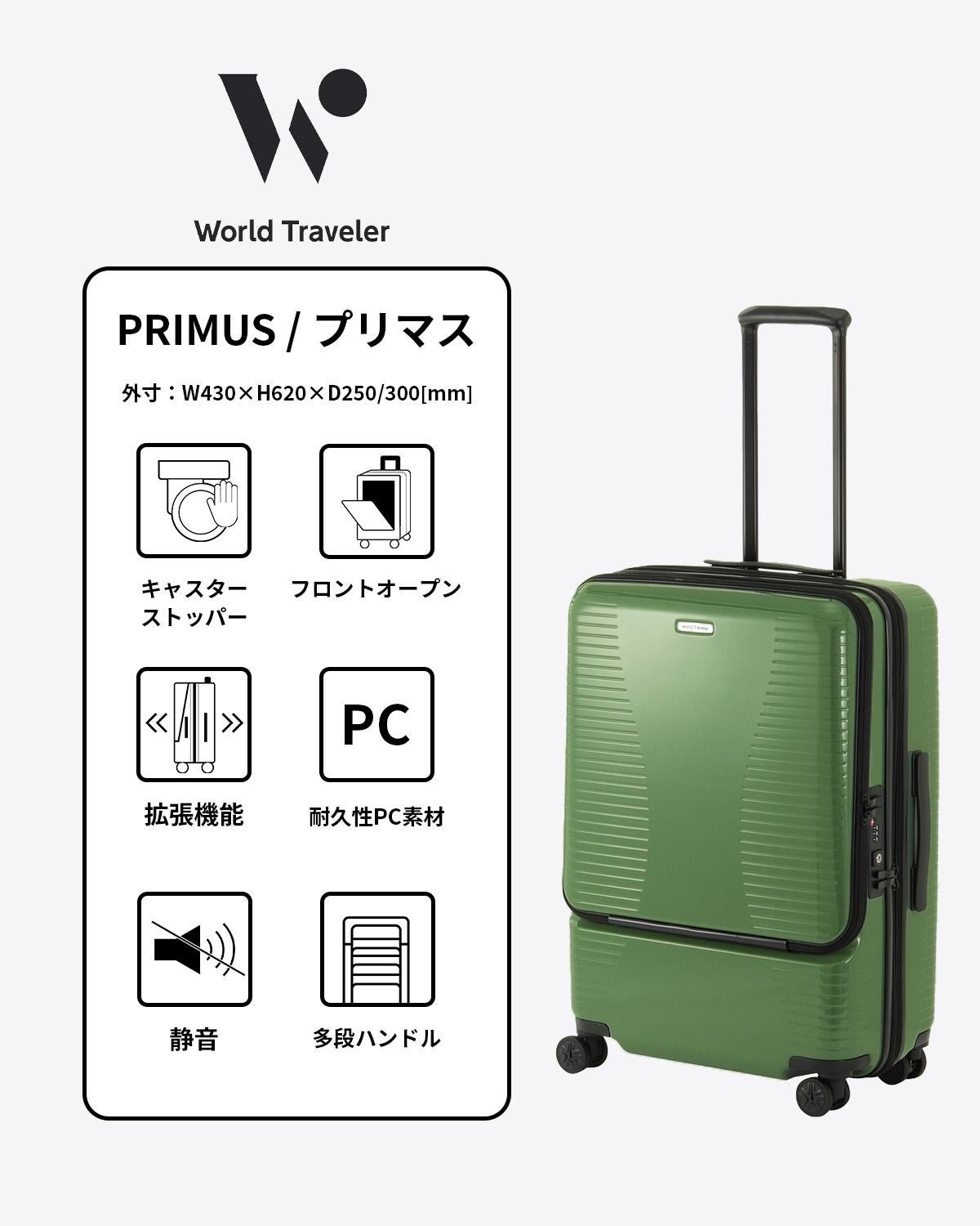 ワールドトラベラー プリマス スーツケース World Traveler wt-06702