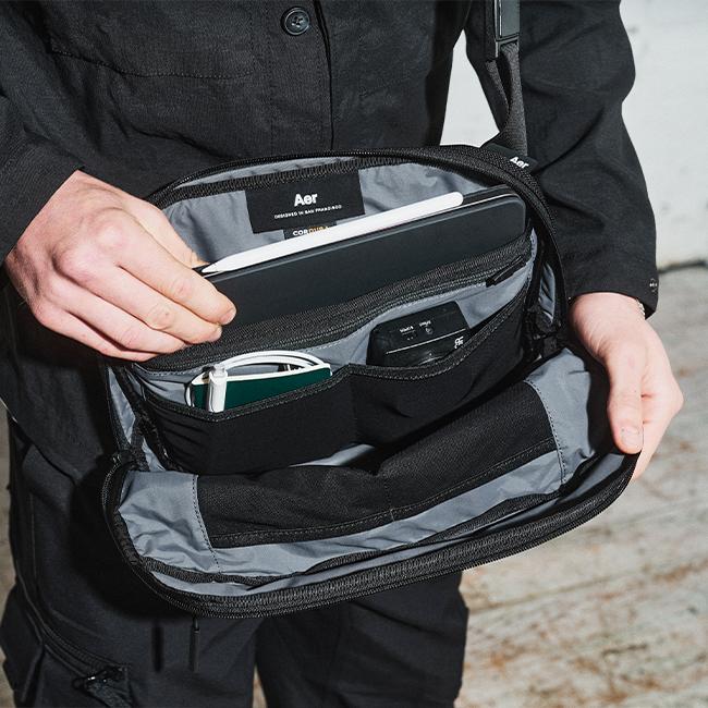 Aer エアー DaySling 3 Max 黒　6L 旅行に最適 Aer Day Sling 3 Max ショルダーバッグ スリングバッグ エアー