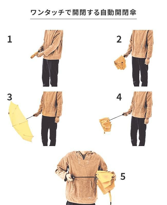 バグスロウ×アンベル ベリカル8 折りたたみ傘 8本骨 自動開閉 ワンタッチ 軽量 耐風 Amvel VERYKAL8 bugSlaw A2735