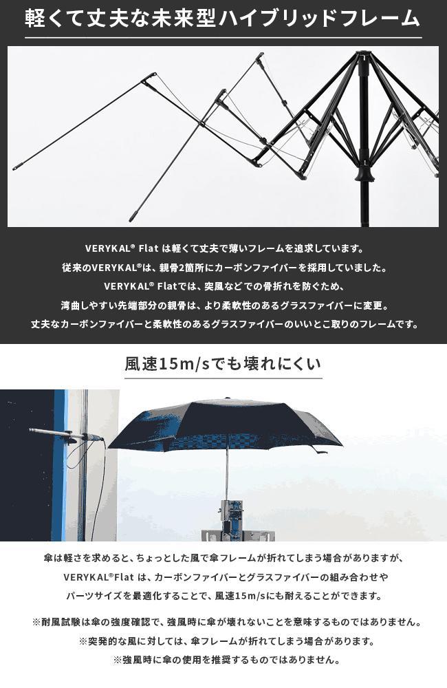 バグスロウ×アンベル ベリカルフラット 折りたたみ傘 自動開閉 ワンタッチ 6本骨 軽量 Amvel VERYKAL Flat bugSlaw A2750