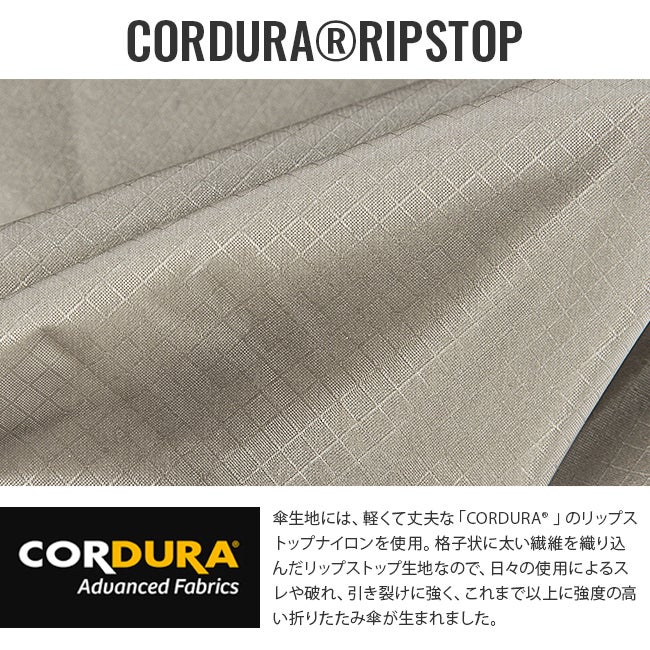 バグスロウ×アンベル ベリカル コーデュラ 折りたたみ傘 自動開閉 6本骨 軽量 耐風 丈夫 Amvel VERYKAL CORDURA bugSlaw-006