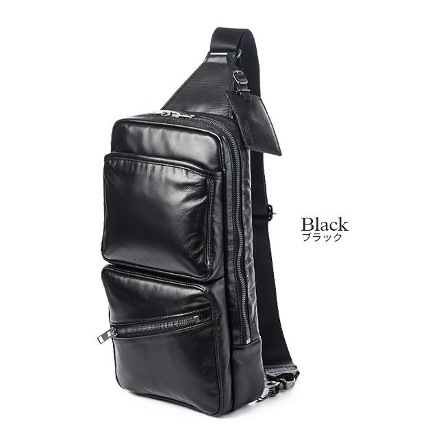 LUGGAGE LABEL ELEMENT ボディバッグ 保存袋付き ブラック ラゲッジ レーベル エレメント スリングショルダーバッグ 021-01261