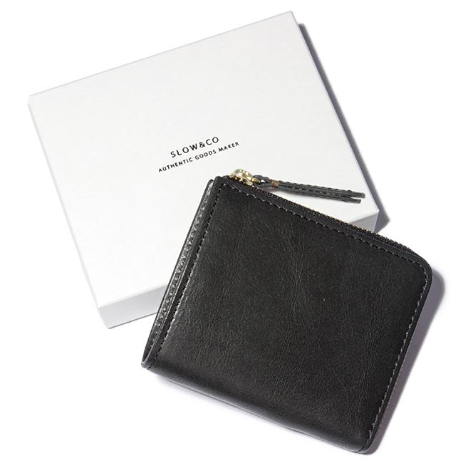 SLOW&CO so856L 二つ折り財布 SLOW スロウ 財布 二つ折り財布 ミニ財布 小さい財布 L字ファスナー 本