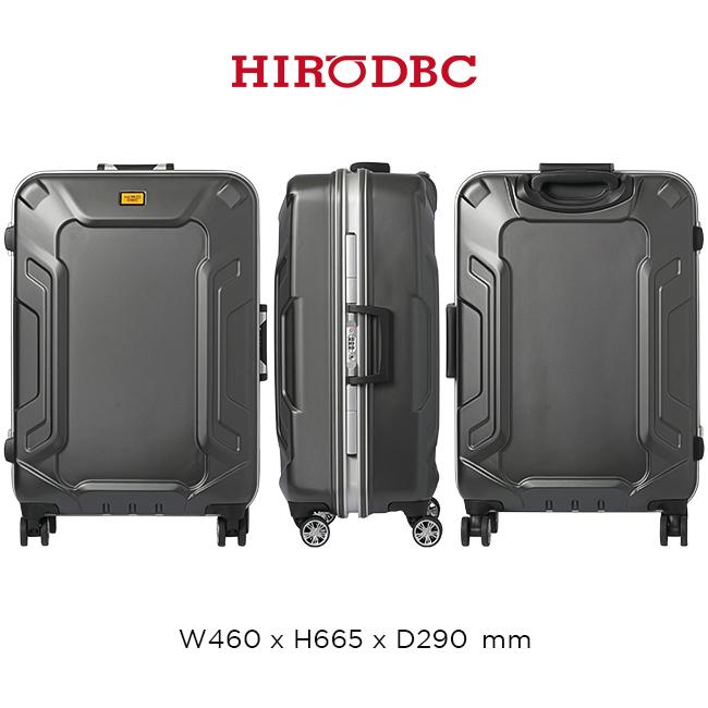 スーツケース 64L Mサイズ アルミフレーム イエロー グレー DBC