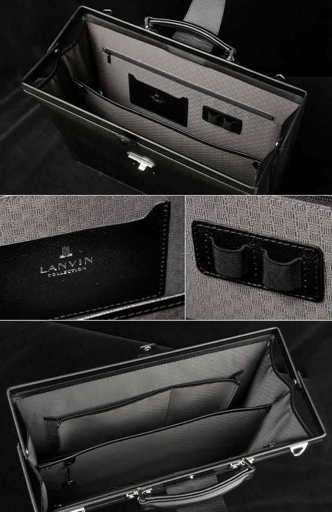 ランバンコレクション ビジネスバッグ 2way ダレスバッグ A4収納 本革 黒 LANVIN COLLECTION ランバンコレクション マキシム ビジネスバッグ