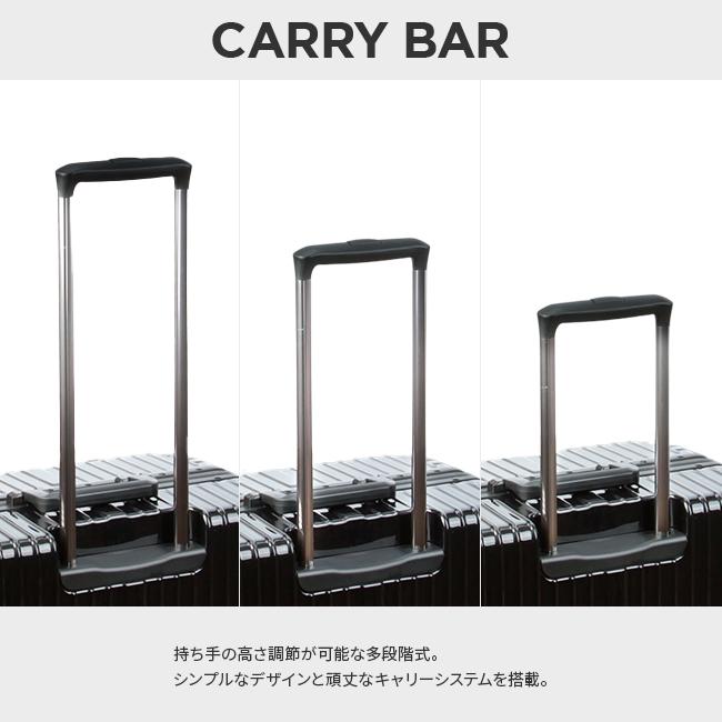 スーツケース Mサイズ 60L アルミフレーム シルバー DBCラゲージ