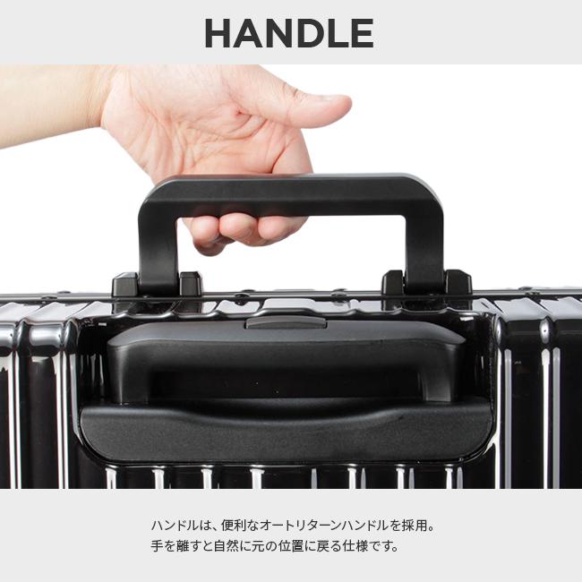 スーツケース Mサイズ 60L アルミフレーム シルバー DBCラゲージ