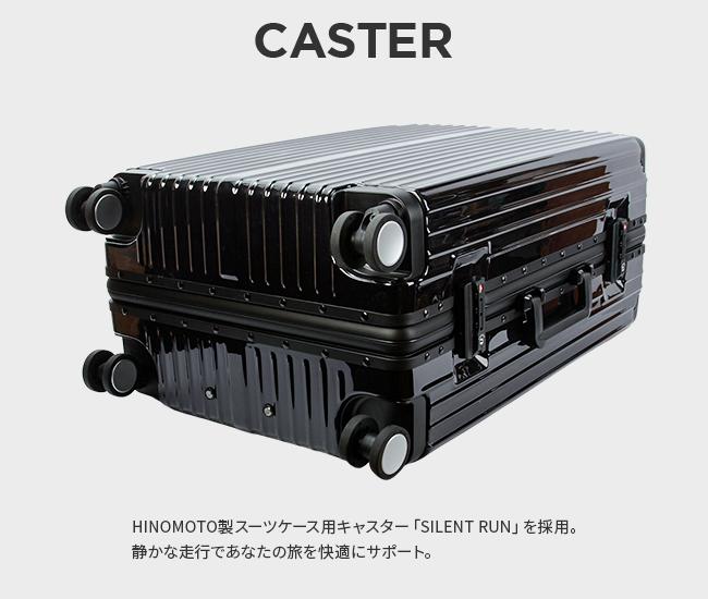 スーツケース Mサイズ 60L アルミフレーム シルバー DBCラゲージ