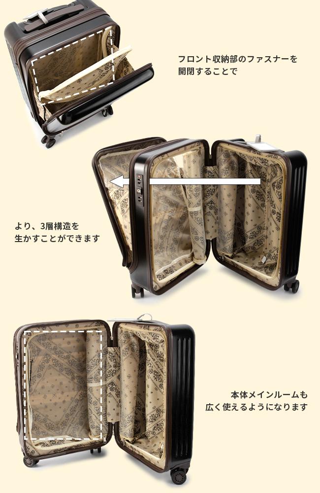 Lee リー スーツケース 機内持ち込み Sサイズ 37L フロントオープン 前