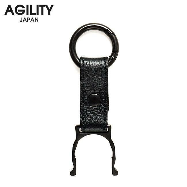 メール便選択で送料無料 アジリティ アッファ ペットボトルホルダー カラビナリング付き 本革 日本製 ブランド SGシュリンク AGILITY affa 1143